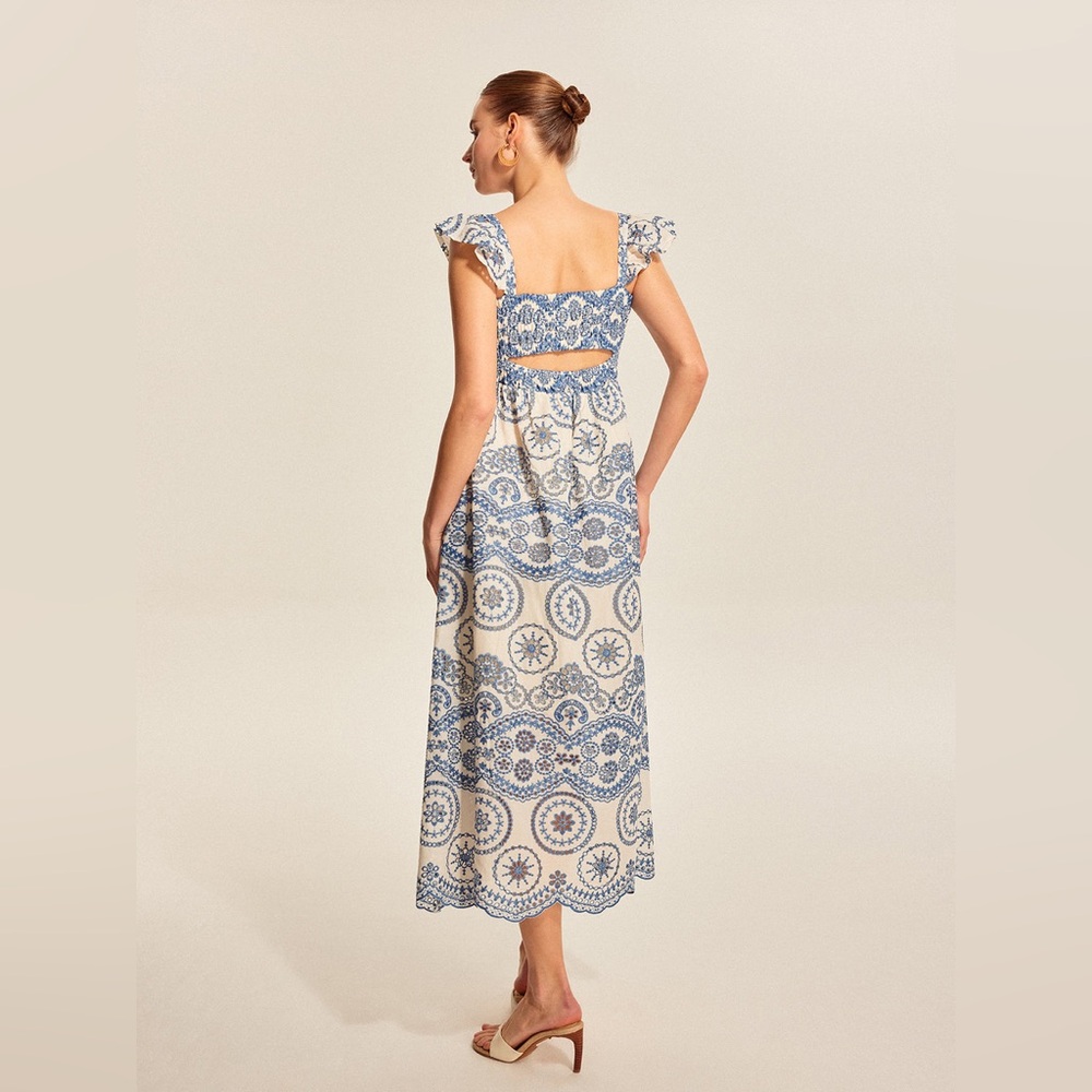 Commense Eyelet Embroidered Midi Dress - Picture 6 of 12